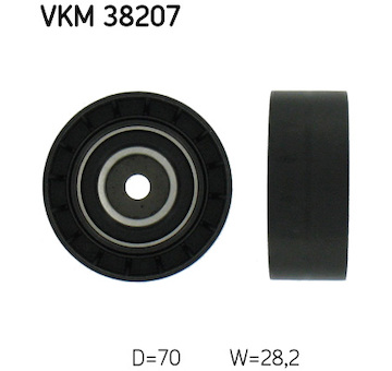 Vratná/vodicí kladka, klínový žebrový řemen SKF VKM 38207