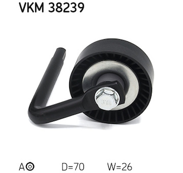 Napínací kladka, žebrovaný klínový řemen SKF VKM 38239