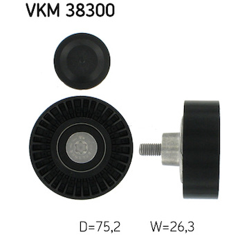 Vratná/vodicí kladka, klínový žebrový řemen SKF VKM 38300
