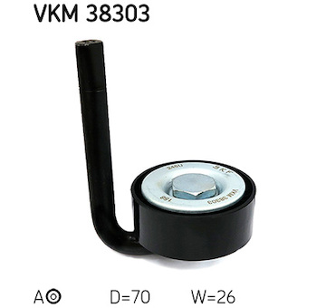 Napínací kladka, žebrovaný klínový řemen SKF VKM 38303