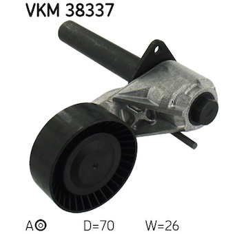 Napínací kladka, žebrovaný klínový řemen SKF VKM 38337