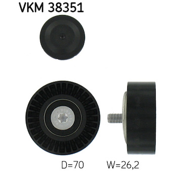 Vratna/vodici kladka, klinovy zebrovy remen SKF VKM 38351