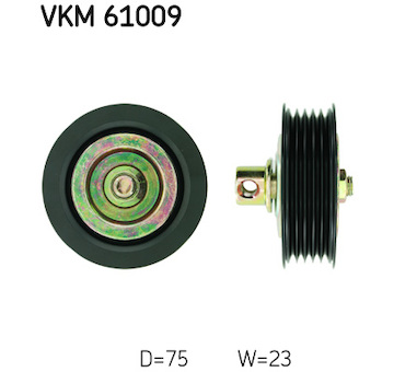 Vratna/vodici kladka, klinovy zebrovy remen SKF VKM 61009