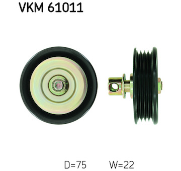 Vratna/vodici kladka, klinovy zebrovy remen SKF VKM 61011