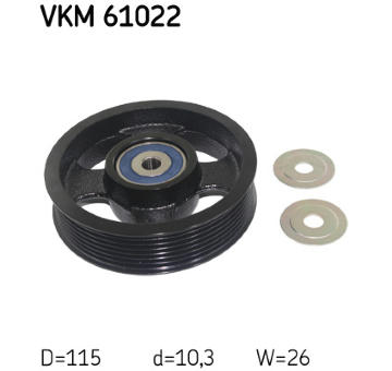 Vratna/vodici kladka, klinovy zebrovy remen SKF VKM 61022