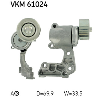 Napinaci kladka, zebrovany klinovy remen SKF VKM 61024