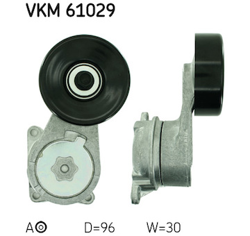 Napínací kladka, žebrovaný klínový řemen SKF VKM 61029
