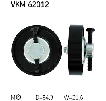Napínací kladka, žebrovaný klínový řemen SKF VKM 62012