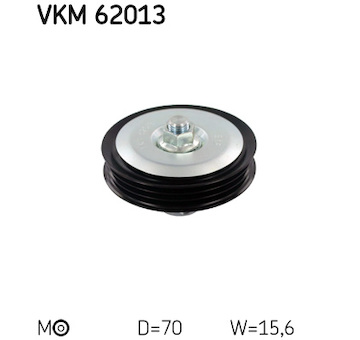 Napínací kladka, žebrovaný klínový řemen SKF VKM 62013