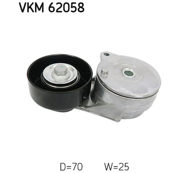 Napínací kladka, žebrovaný klínový řemen SKF VKM 62058