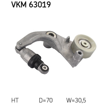 Napínací kladka, žebrovaný klínový řemen SKF VKM 63019