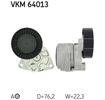 Napínací kladka, žebrovaný klínový řemen SKF VKM 64013
