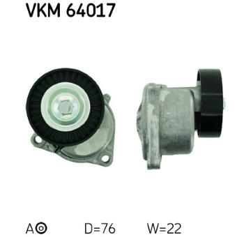 Napínák, žebrovaný klínový řemen SKF VKM 64017