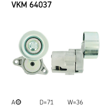 Napínací kladka, žebrovaný klínový řemen SKF VKM 64037