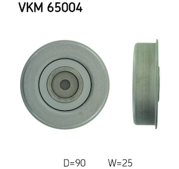 Napínací kladka, žebrovaný klínový řemen SKF VKM 65004