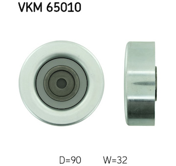 Vratná/vodicí kladka, klínový žebrový řemen SKF VKM 65010