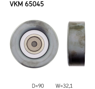 Vratná/vodicí kladka, klínový žebrový řemen SKF VKM 65045