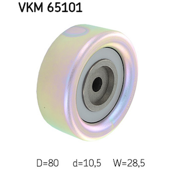 Vratná/vodicí kladka, klínový žebrový řemen SKF VKM 65101