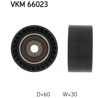 Vratná/vodicí kladka, klínový žebrový řemen SKF VKM 66023