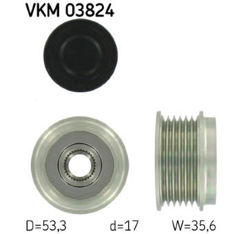 Voľnobeżka alternátora SKF VKM 03824
