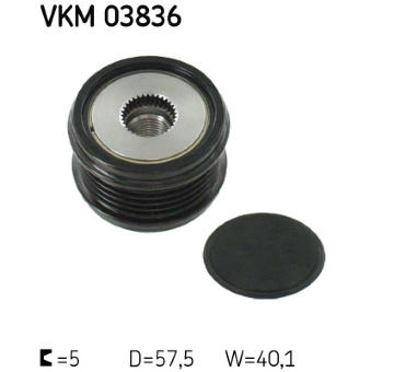 Voľnobeżka alternátora SKF VKM 03836