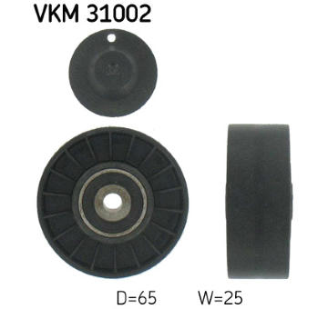 Vratná/vodicí kladka, klínový žebrový řemen SKF VKM 31002