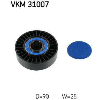 Vratná/vodicí kladka, klínový žebrový řemen SKF VKM 31007