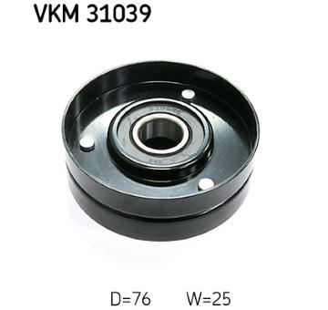Vratná/vodicí kladka, klínový žebrový řemen SKF VKM 31039