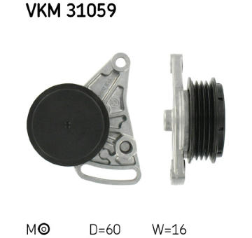 Napínák, žebrovaný klínový řemen SKF VKM 31059