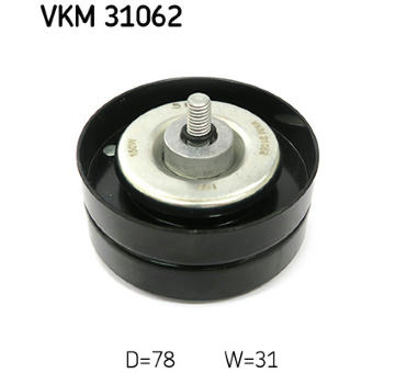 Vratná/vodicí kladka, klínový žebrový řemen SKF VKM 31062