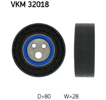 Vratná/vodicí kladka, klínový žebrový řemen SKF VKM 32018
