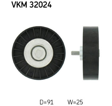 Vratná/vodicí kladka, klínový žebrový řemen SKF VKM 32024