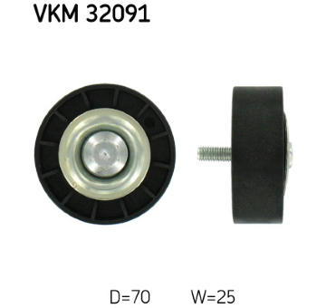 Vratná/vodicí kladka, klínový žebrový řemen SKF VKM 32091