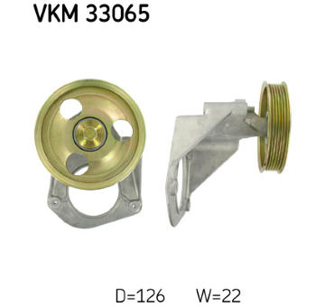 Vratná/vodicí kladka, klínový žebrový řemen SKF VKM 33065