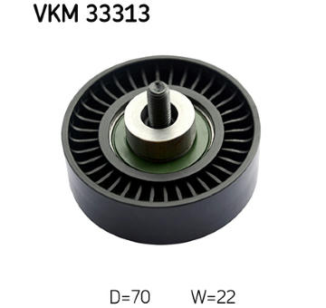 Vratná/vodicí kladka, klínový žebrový řemen SKF VKM 33313