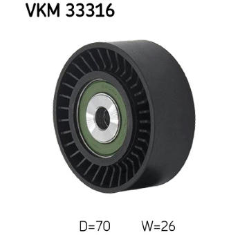 Vratná/vodicí kladka, klínový žebrový řemen SKF VKM 33316