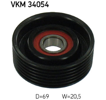 Vratná/vodicí kladka, klínový žebrový řemen SKF VKM 34054