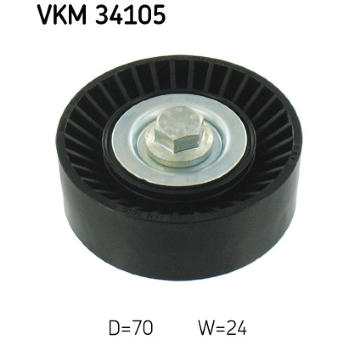 Vratná/vodiaca kladka rebrovaného klinového remeňa SKF VKM 34105