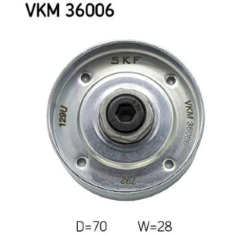 Vratná/vodicí kladka, klínový žebrový řemen SKF VKM 36006