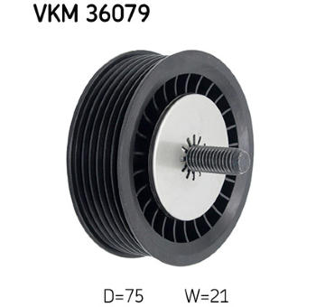Vratná/vodicí kladka, klínový žebrový řemen SKF VKM 36079