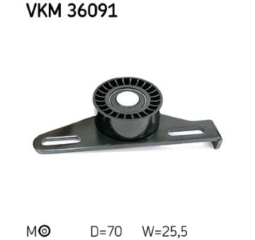 Napínací kladka, žebrovaný klínový řemen SKF VKM 36091