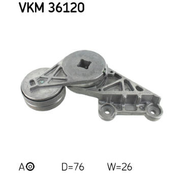 Napínací kladka, žebrovaný klínový řemen SKF VKM 36120