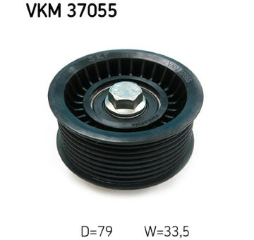 Vratná/vodicí kladka, klínový žebrový řemen SKF VKM 37055