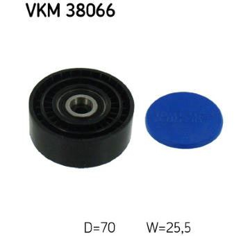 Vratná/vodicí kladka, klínový žebrový řemen SKF VKM 38066