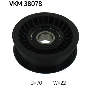 Vratná/vodicí kladka, klínový žebrový řemen SKF VKM 38078