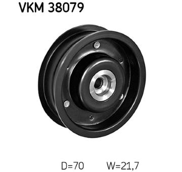 Vratná/vodicí kladka, klínový žebrový řemen SKF VKM 38079