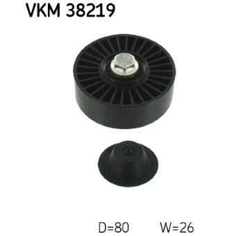 Vratná/vodicí kladka, klínový žebrový řemen SKF VKM 38219