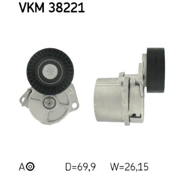 Napínák, žebrovaný klínový řemen SKF VKM 38221