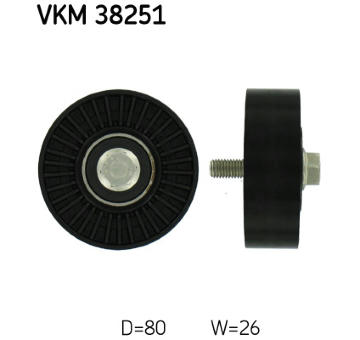 Vratná/vodicí kladka, klínový žebrový řemen SKF VKM 38251