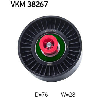 Vratná/vodicí kladka, klínový žebrový řemen SKF VKM 38267